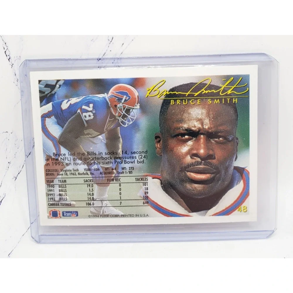 1994 Fleer Bruce Smith Buffalo Bills #48